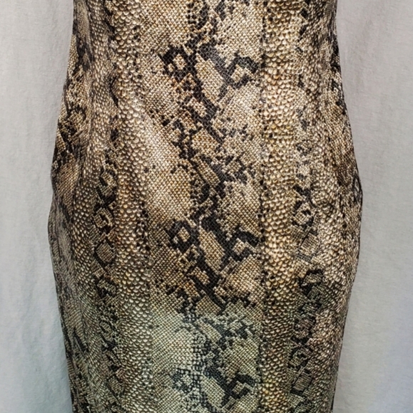 TRIO NEW YORK Exotic GRN/BLK Python Print Dress SM - Picture 11 of 15